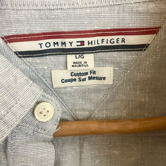 Tommy Hilfiger Size XL Men’s Button Down Custom Fit COUPE SUR MESURE Blue - Picture 8 of 9